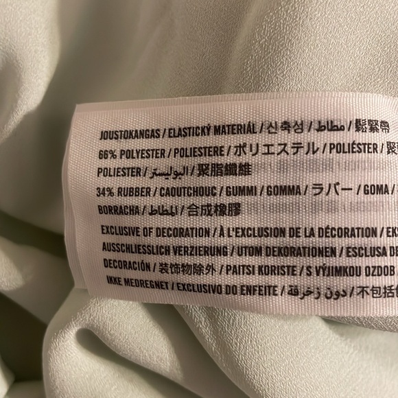 Abercrombie & Fitch women’s dress large mini tie shoulder green flowy empire - Picture 8 of 9